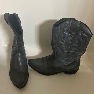 Navy rampage cowboy boots womens size 6.5